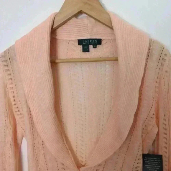 Lauren Ralph Lauren Knit Crochet XS Linen Sweater - Picture 1 of 8